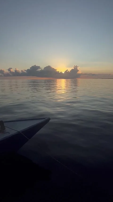 BEAUTIFUL SUNSET ON THE WATER Stock Footage 304254867