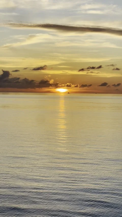 BEAUTIFUL SUNSET ON THE WATER Stock Footage 305277077