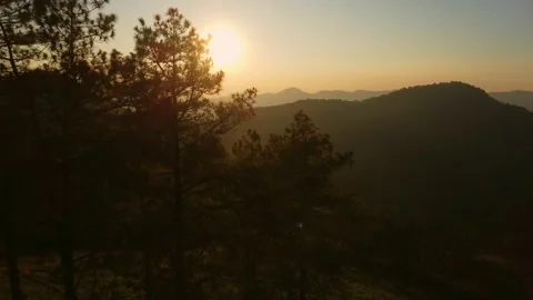 Beautiful sunset in the winter mountains. Stock Footage 300875025