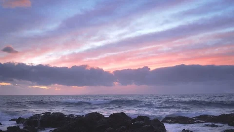 Beautiful surf on the sunset background 스톡 동영상 71423832