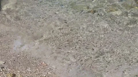 Beautiful surface of the Adriatic Sea with small waves Stock Footage 138738864