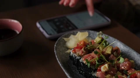 Beautiful sushi set close up 库存影片 171180043