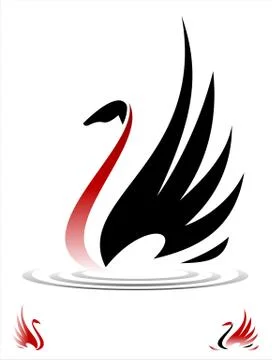 Beautiful swan Stock Illustration