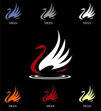 Beautiful Swan Stock Illustration