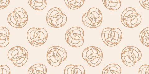 Beautiful sweet buns seamless pattern Stock Illustration