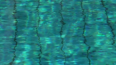 Beautiful swimming pool in slow motion Stock Footage 80101307