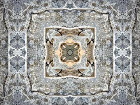 A beautiful symmetrical pattern formed by overlapping and intersecting natural 스톡 사진