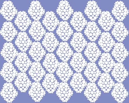 Beautiful symmetrical white pattern on purple background Stock Illustration