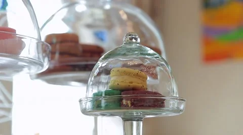 Beautiful table setting with desserts Video stock 66731041