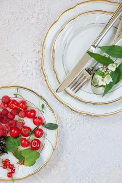 Beautiful table setting Stock Photos