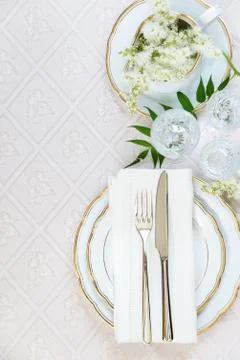 Beautiful table setting Stock Photos