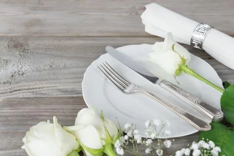 Beautiful table setting Stock Photos