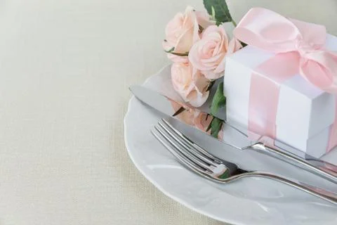 Beautiful table setting Stock Photos