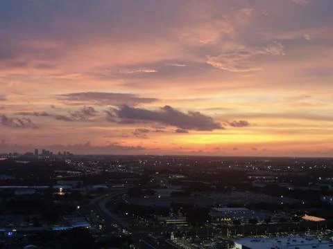 Beautiful Tampa Sunset Stock Photos