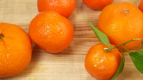 Beautiful tangerines Stock Footage 234314899