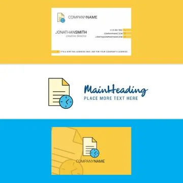 Beautiful Task on time  Logo and business card. vertical Design Vector 스톡 일러스트