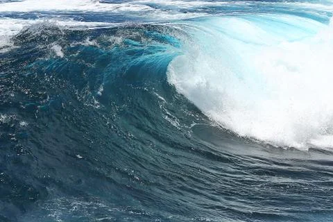 Beautiful teal ocean waves Stock Photos