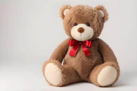 Beautiful teddy bear on a light background. Stock Illustration