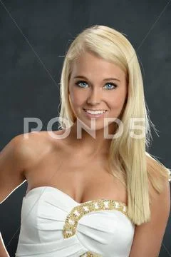 Beautiful Teenage Girl Smiling Stock Photos