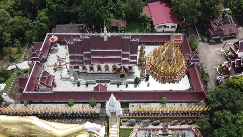 Beautiful temple by drone Stock Footage 304490929