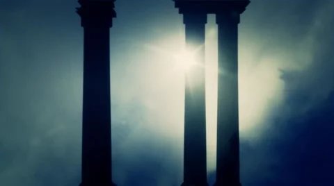 Beautiful Temple Pillars Stock Footage 44145874