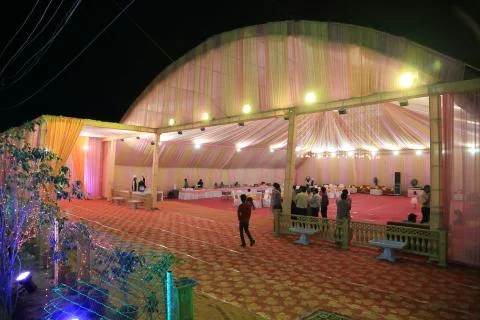 Beautiful tent work Stock Photos