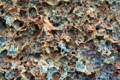 Beautiful texture and pattern of cold lava in Hawaii Volcanoes National Pa... 스톡 사진