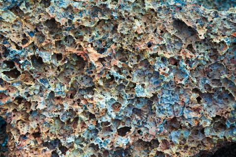 Beautiful texture and pattern of cold lava in Hawaii Volcanoes National Pa... 스톡 사진