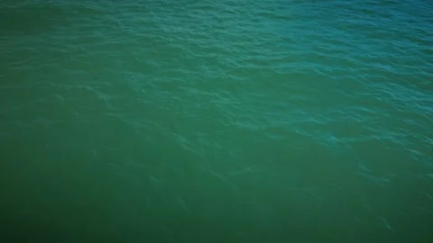 Beautiful texture ocean waves of high power with white washes shot from drone Stock Footage 230133787