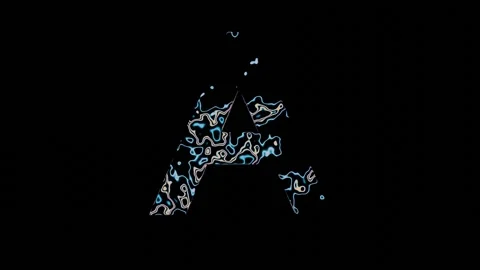 Beautiful texture or pattern formation on the Letter A. Video stock 138022055