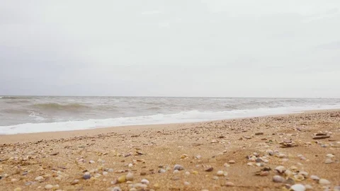Beautiful texture of a sandy beach Stock Footage 83127193