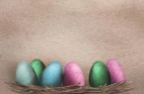 Beautiful textured easter eggs Illustrazione stock