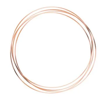 Beautiful thin bronze frame, round shape, square, pentagonal and hexagonal Stock Illustration