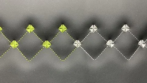 Beautiful thread stitching and embroidery Stock Photos