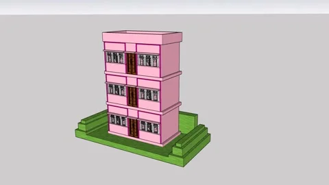 Beautiful Three Storried Building Vídeos de archivo 343095854