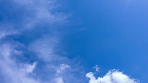 Beautiful time-lapse clouds on a background of blue sky Stock Footage 93637281