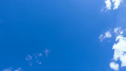 Beautiful time-lapse clouds on a background of blue sky video loop, duplicated Stock Footage 94745962