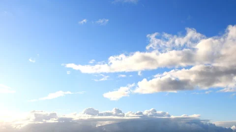 Beautiful Time lapse of clouds on a blue sky in Maui Hawaii 4K UHD Stock Footage 58132331