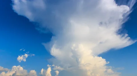 Beautiful Time Lapse Clouds Floating On Blue Sky Stock Footage 68841576