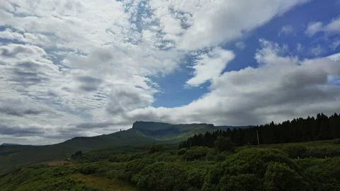 Beautiful time lapse of clouds forming over the rough Scottish landscape in Stock Footage 342184633