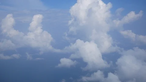 Beautiful time lapse of clouds while flying over Thailand Stock Footage 122688974