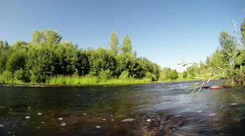 Beautiful Time Lapse Mountain River Stock Footage 40462555