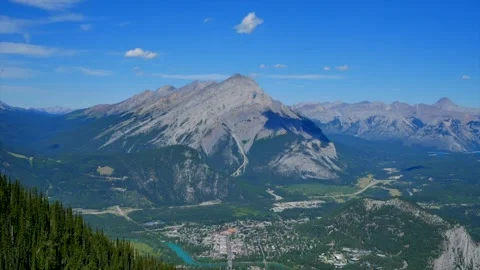 Beautiful Time lapse of moving clouds at Banff National Park in Banff, Stock Footage 197983384