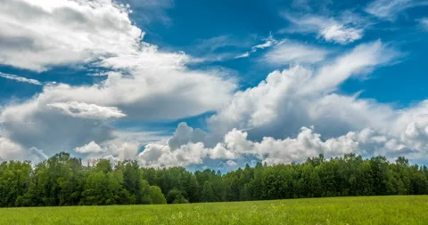 Beautiful time lapse over a keen summer landscape Stock Footage 90825720