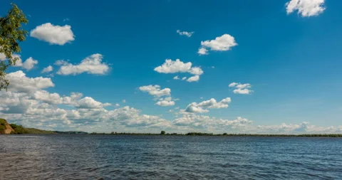 Beautiful time lapse over a keen summer landscape Stock Footage 91029697