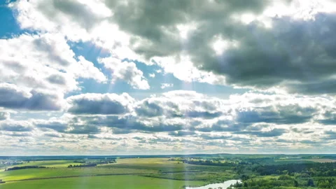 Beautiful time lapse over a keen summer landscape Stock Footage 91111659