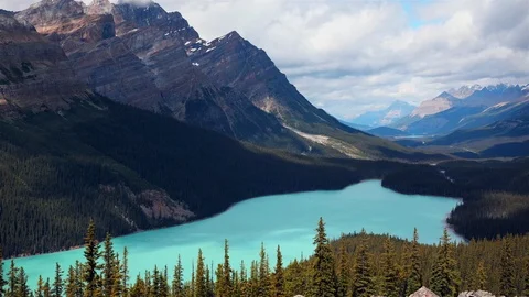 Beautiful Time-lapse at PeytonLake, Alberta, Canada, Banff National Park Stock Footage 115389748