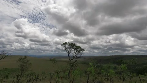 Beautiful Time Lapse on the summit of a Hill - Zoom in Stock Footage 151351539