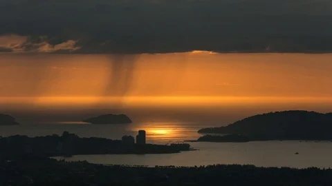 Beautiful Time-lapse of sunset Stock Footage 77784891