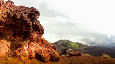 Beautiful time lapse from the top of Mount Etna 스톡 동영상 78872949